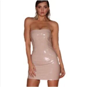 MESHKI Saskia Latex Mini Dress (Small)